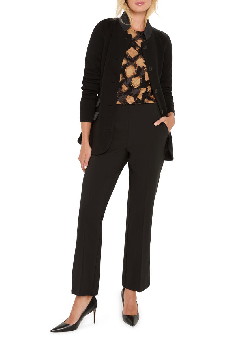 Plaza Pull-On Bootcut Pants, Alternate, color, BLACK ONYX