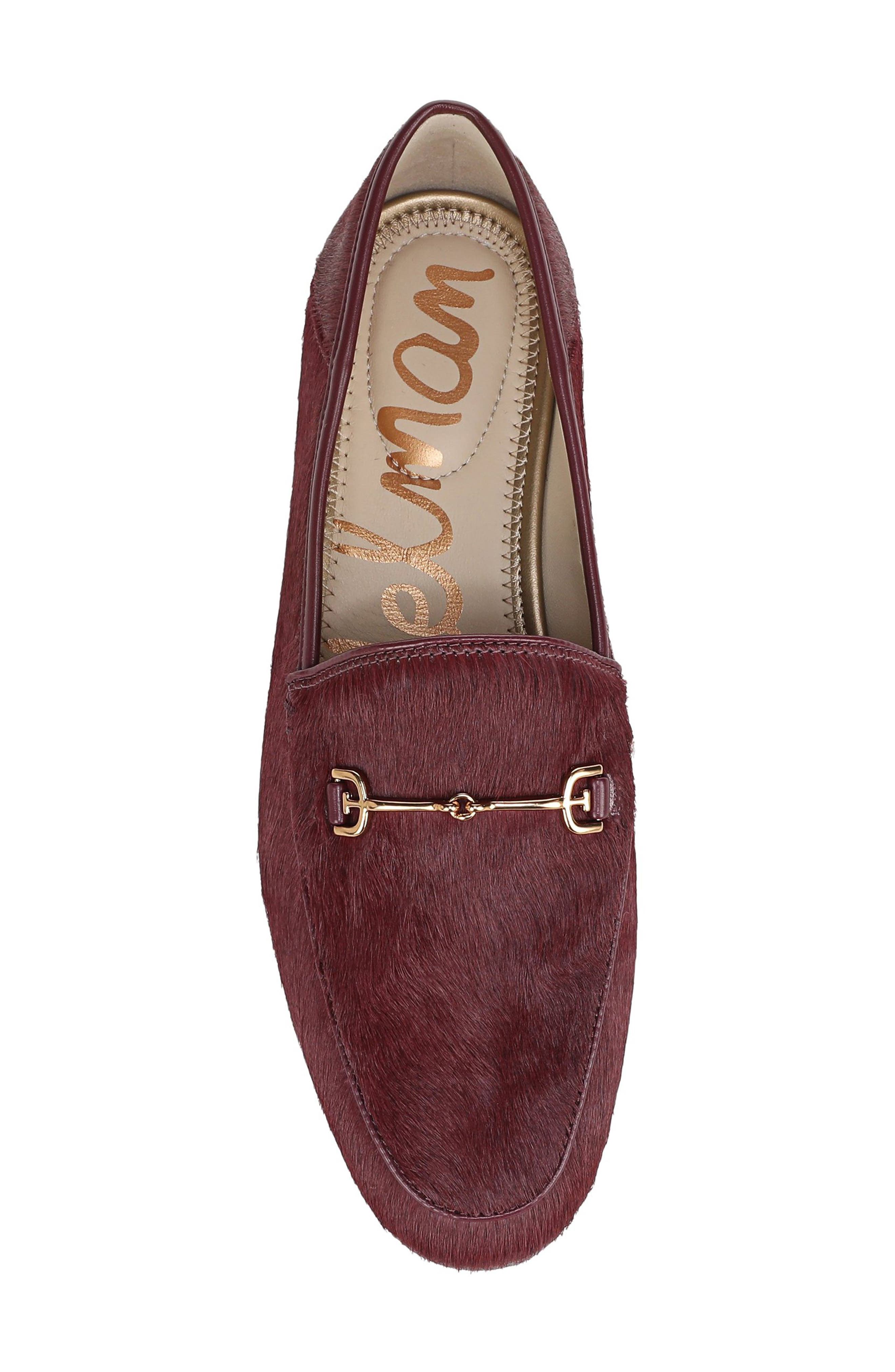 Loraine Bit Loafer, Alternate, color, FRENCH MERLOT CALF HAIR