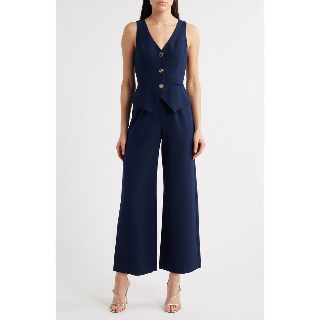 Black Halo Sloane Sleeveless Wide Leg Jumpsuit