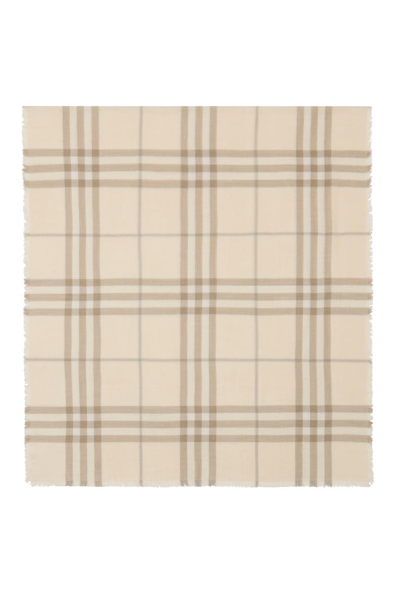 Medium Check Wool Scarf, Alternate, color, SESAME BEIGE CHECK