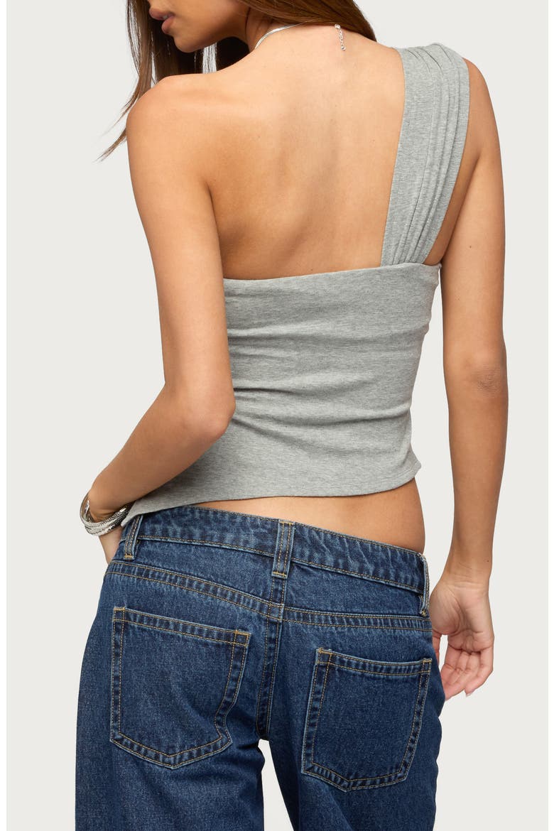 Zoie Draped Tie Shoulder Top, Alternate, color, GRAY-MELANGE