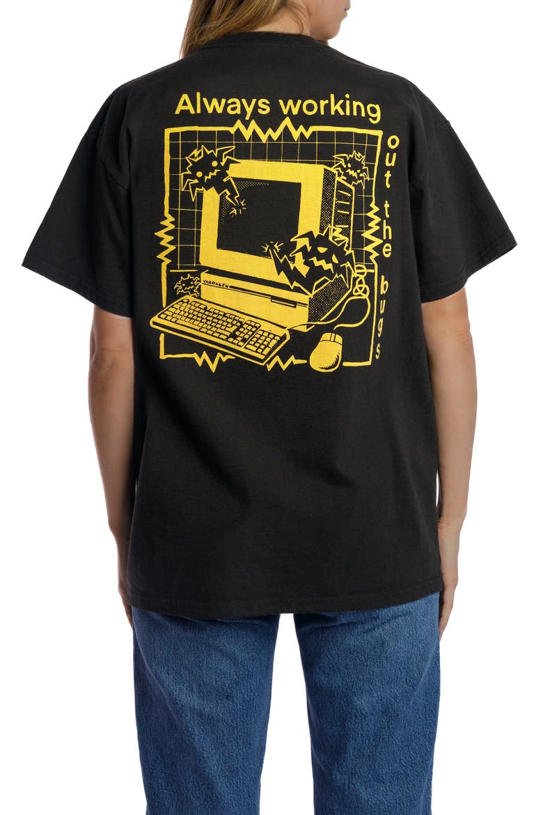 Working Out The Bugs Heavyweight Tee, Alternate, color, Black