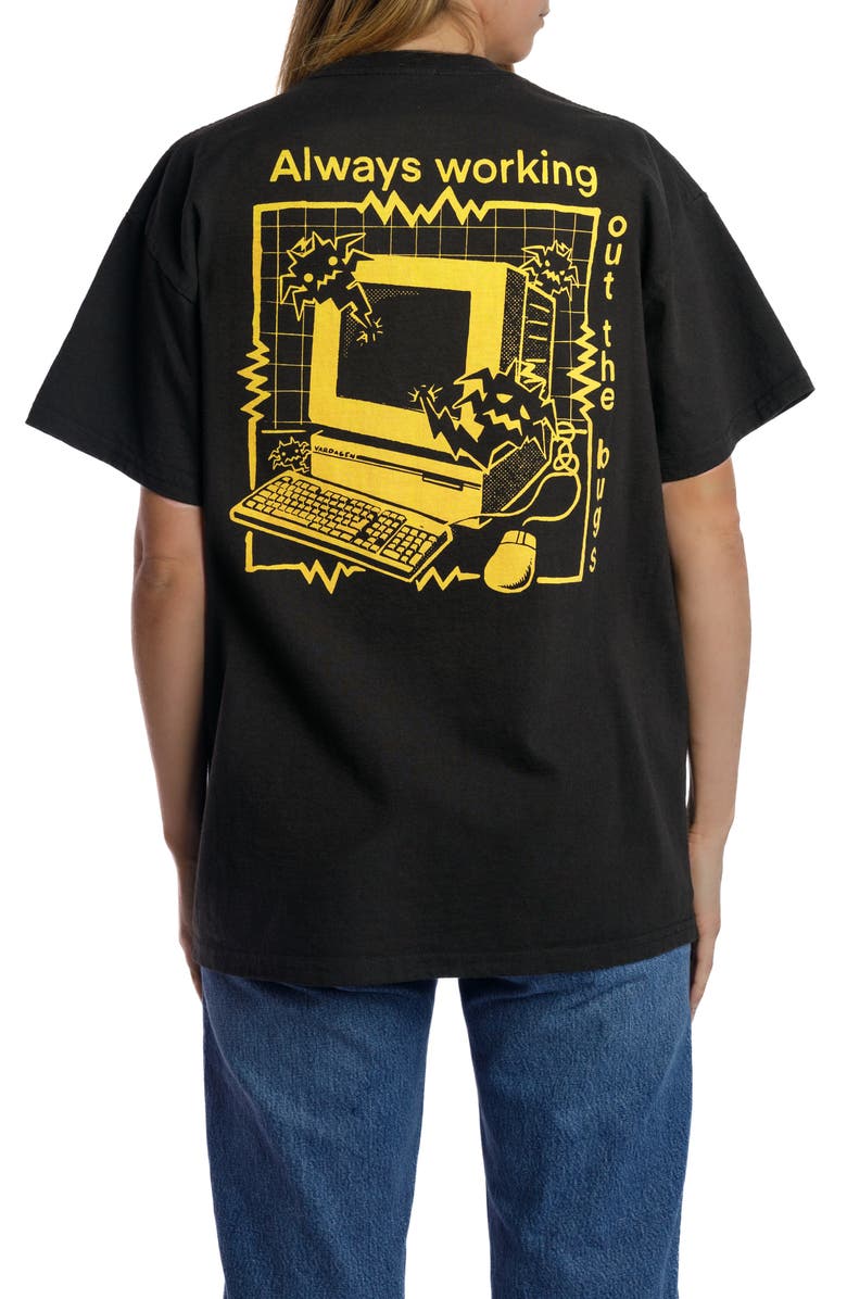 Vardagen Working Out The Bugs Heavyweight Tee, Alternate, color, Black
