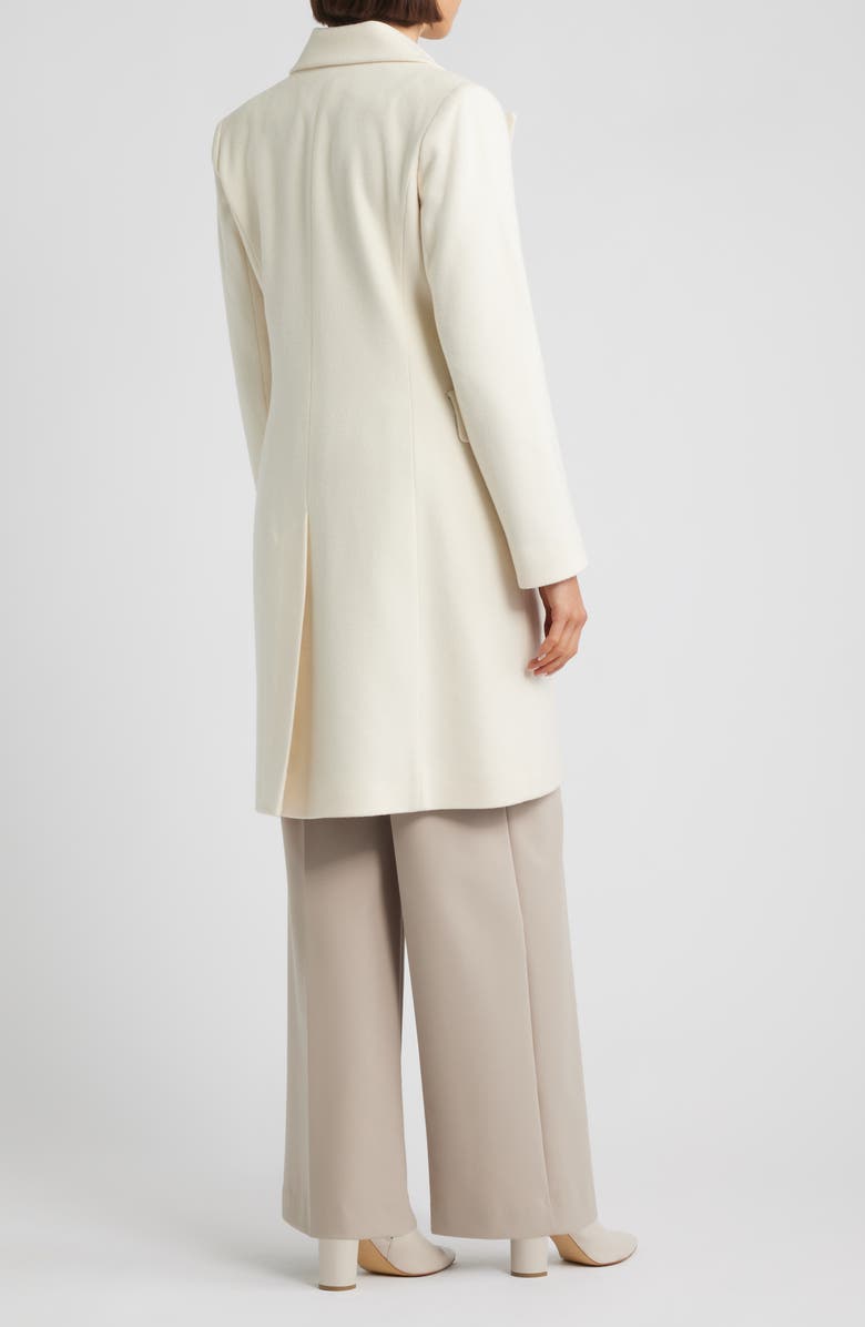 Fleurette Bianca Double Breasted Wool Coat, Alternate, color, Parchment