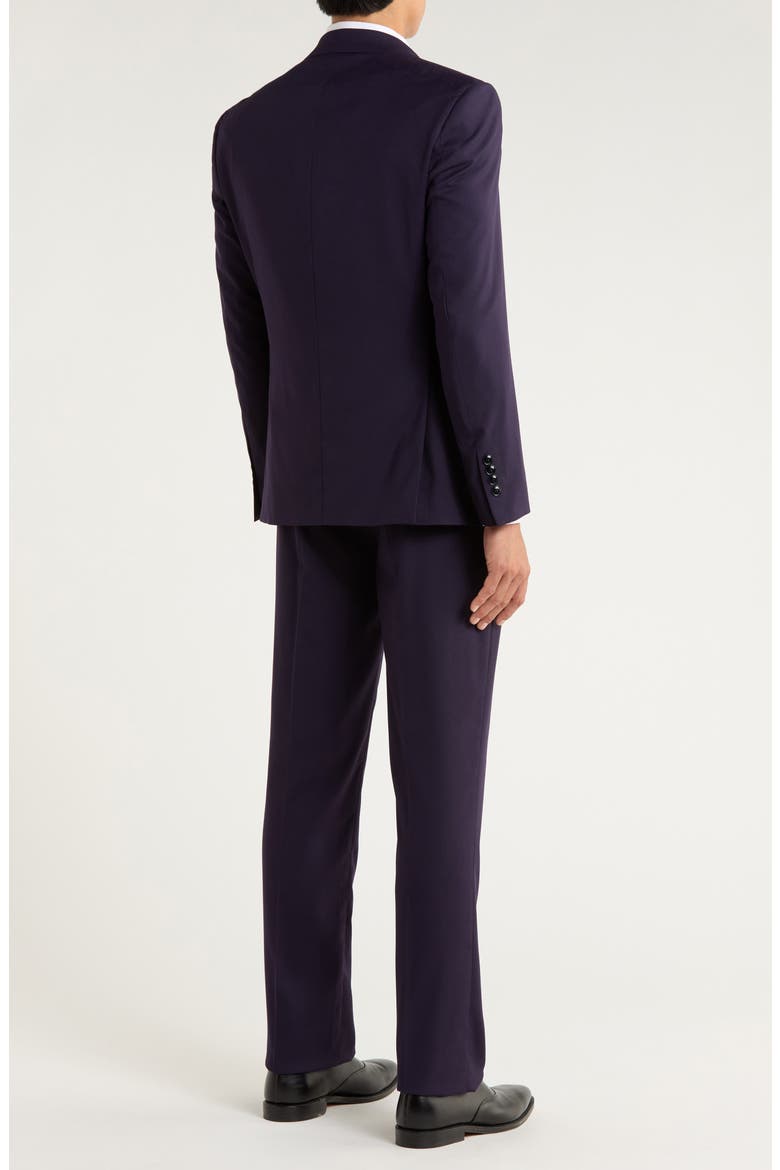 Stretch 3-Piece Suit, Alternate, color, EGGPLANT