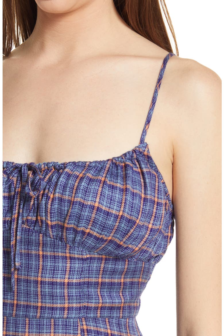 Kamaryn Tie Front Minidress, Alternate, color, BLUE