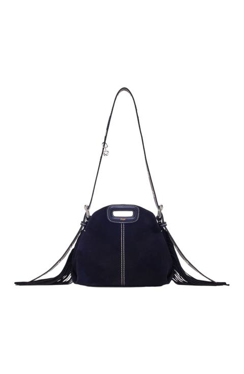 Topstitched suede mini Miss M bag