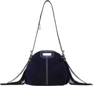 maje Topstitched suede mini Miss M bag
