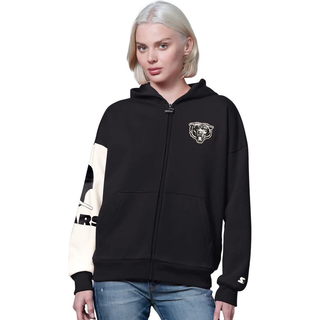 Starter Black Chicago Bears 4th Down Full-zip Hoodie