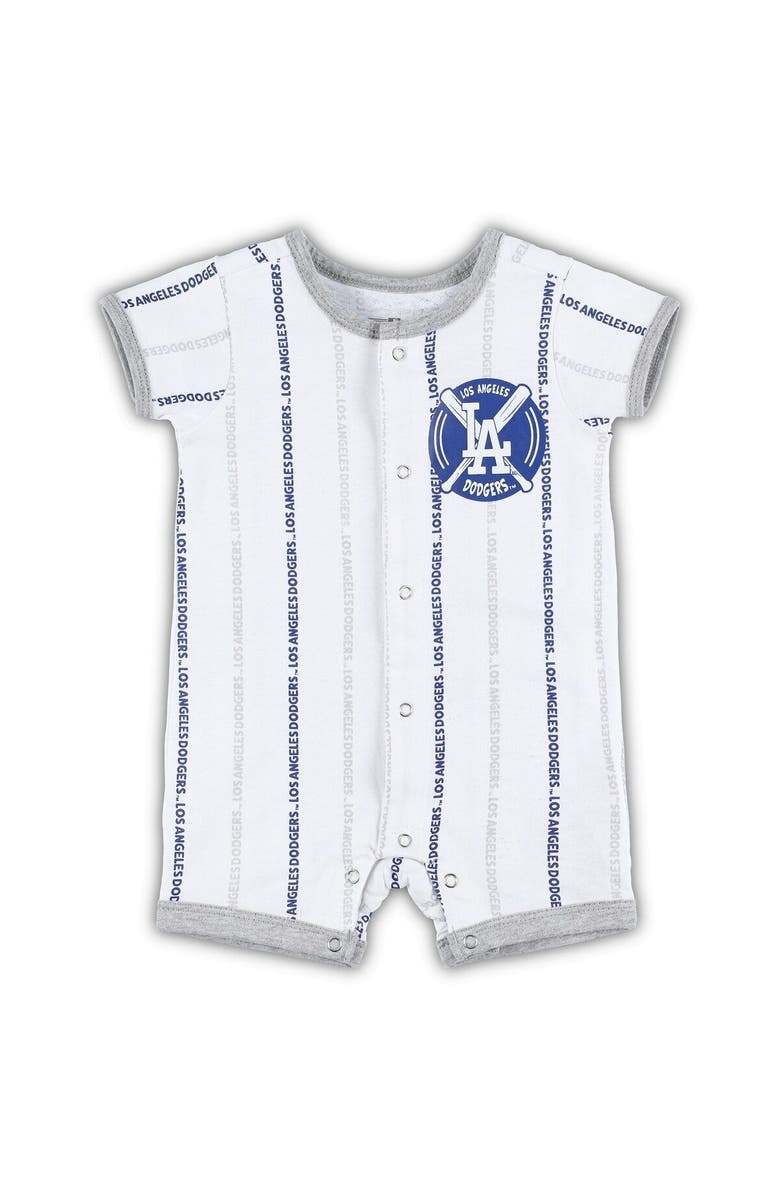Outerstuff Newborn & Infant White Los Angeles Dodgers Ball Hitter Romper, Main, color, White