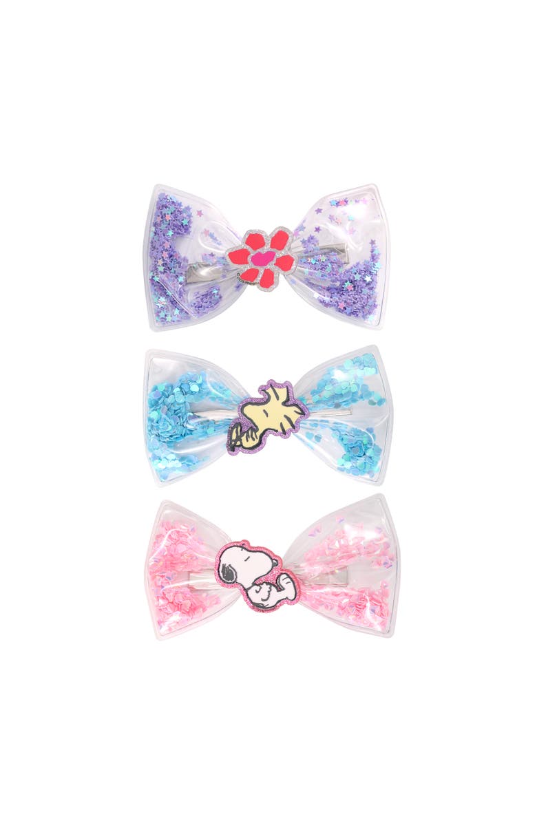 PEANUTS Snoopy Woodstock Shaker Hair Bows 3-Piece Set, Peanuts Gifts, Main, color,