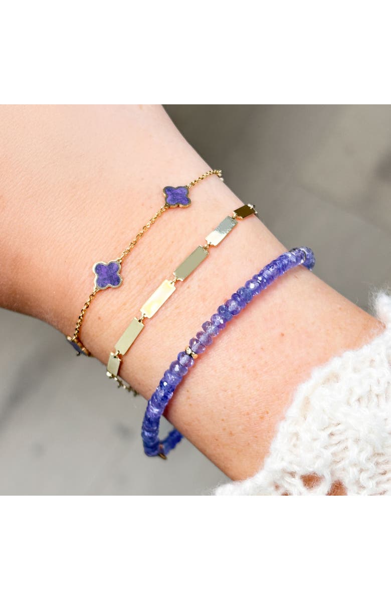 The Lovery Fine Jewelry Tanzanite Bead Bracelet, Alternate, color, Tanzanite