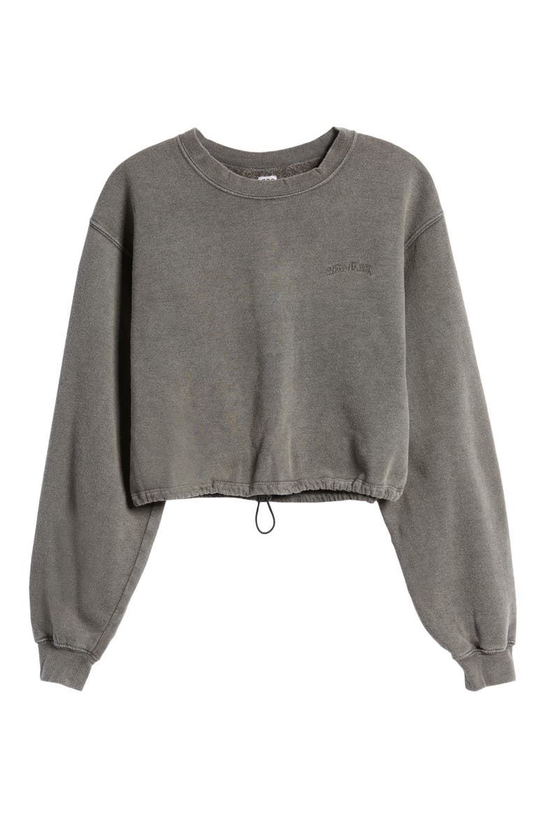 Bubble Hem Sweat Top, Alternate, color, CHARCOAL