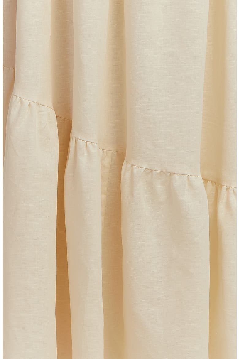 Sadie Asymmetric Tiered Linen & Cotton Maxi Skirt, Alternate, color, WHITE