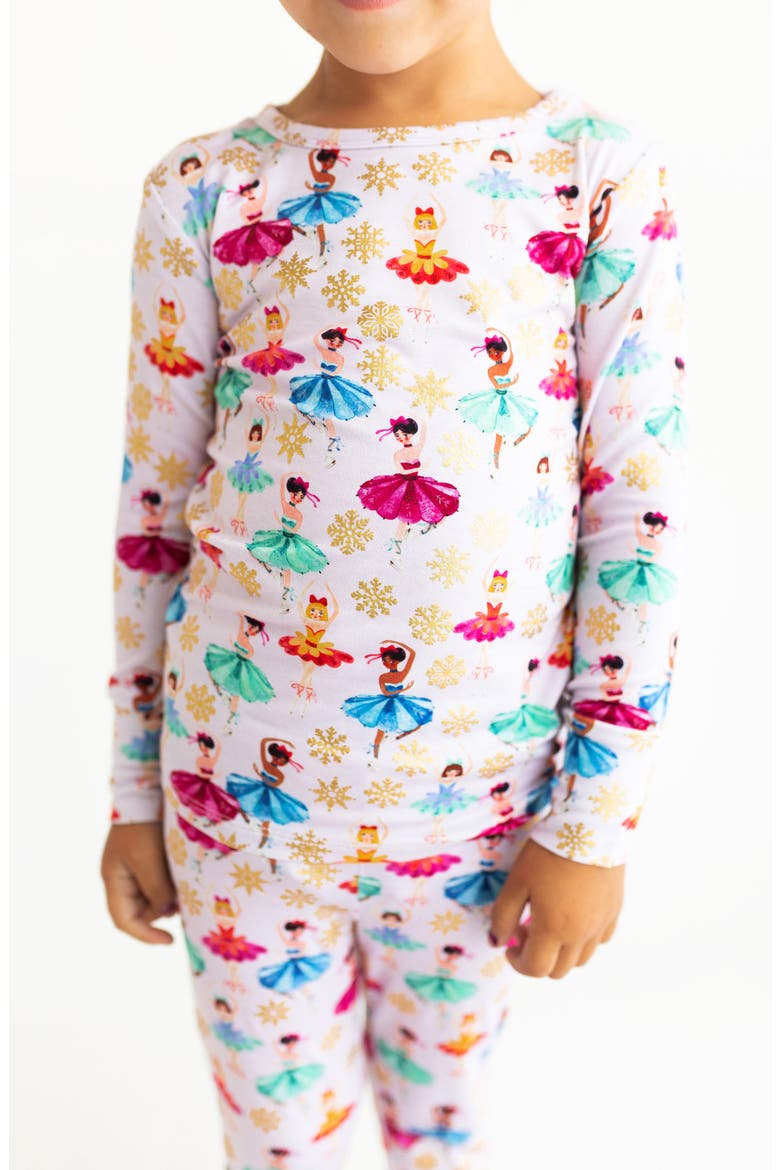 Adalyn Winter Skaters Fitted Two-Piece Pajamas, Alternate, color, LIGHT/ PASTEL PURPLE