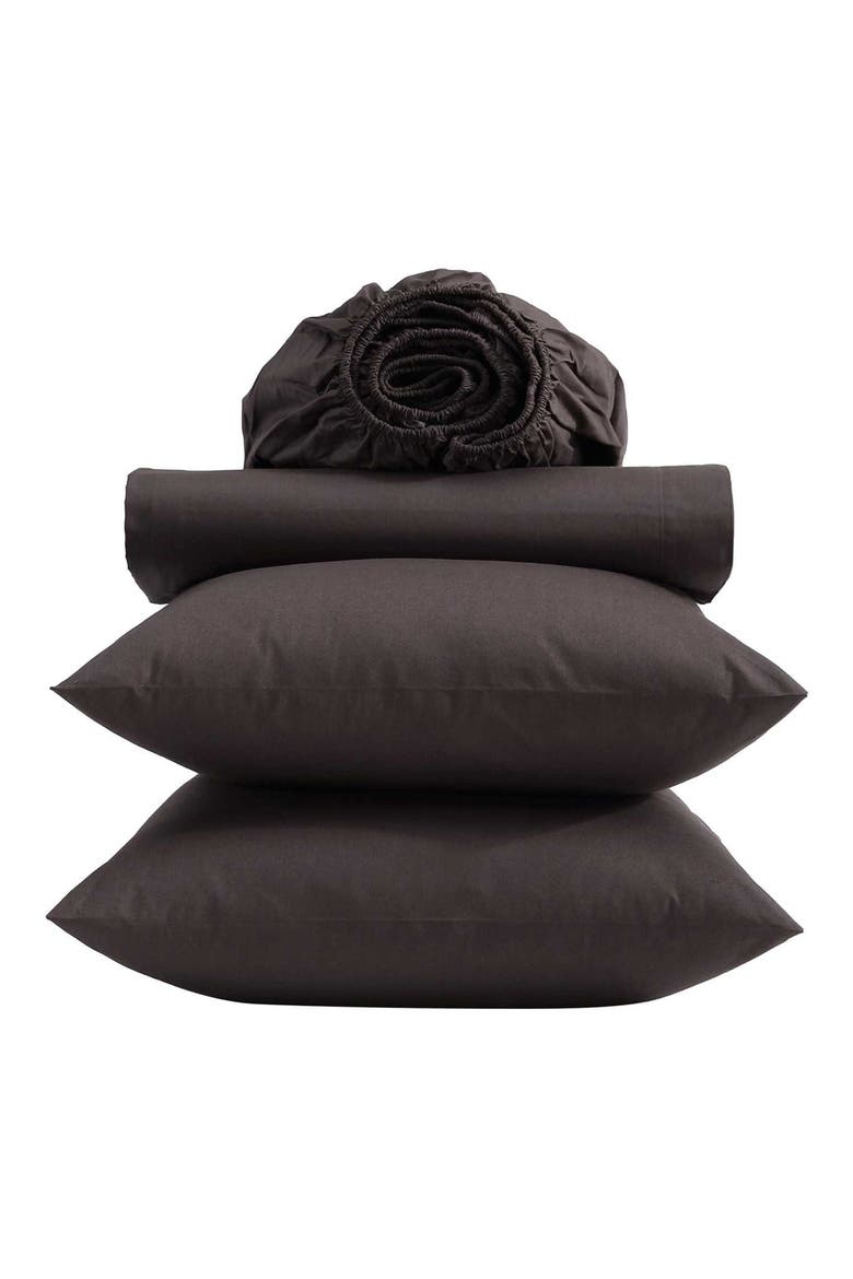 Cool Comfort Sheet Set, Alternate, color, DARK BROWN