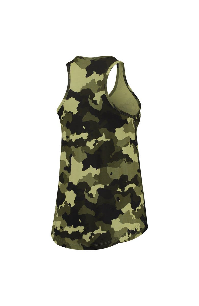 New Era Women's New Era Green Chicago Cubs 2022 MLB Armed Forces Day Camo Racerback Tank Top, Alternate, color, Green