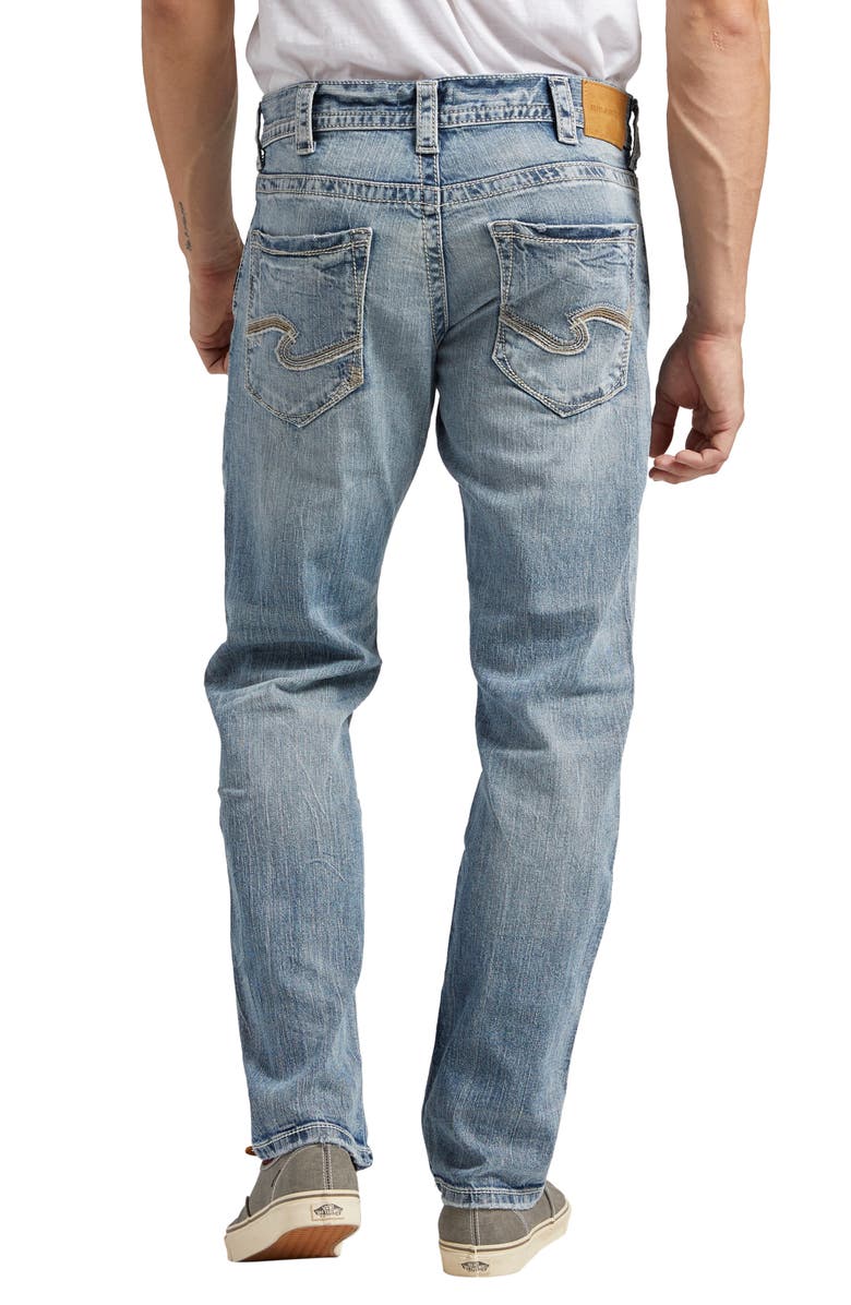 Silver Jeans Co. Eddie Relaxed Fit Straight Leg Jeans, Alternate, color, Light Indigo