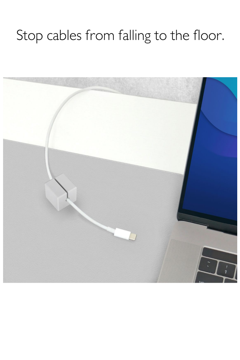 Cable Blocks - Magnetic Cable Organizers, Alternate, color, Grey