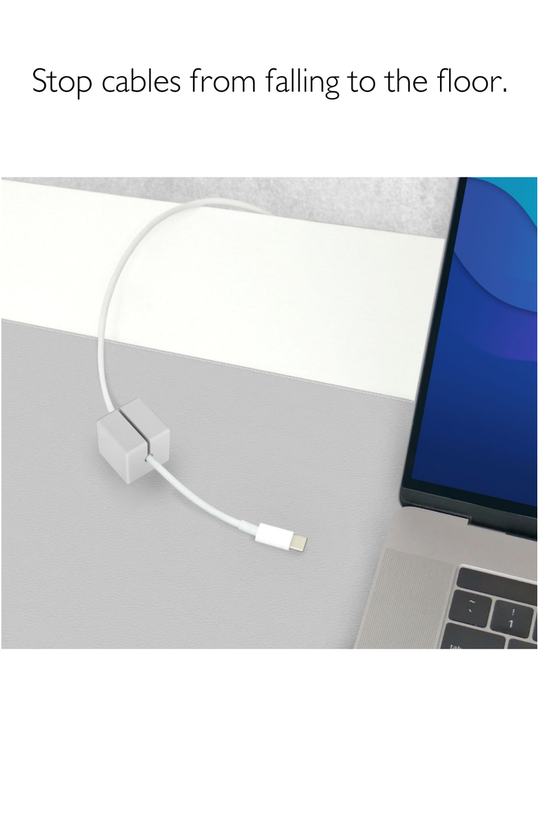 Function101 Cable Blocks - Magnetic Cable Organizers, Alternate, color, Grey