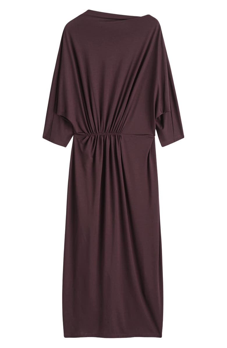 COS Ruched Waist Midi Dress, Main, color, Red Dark