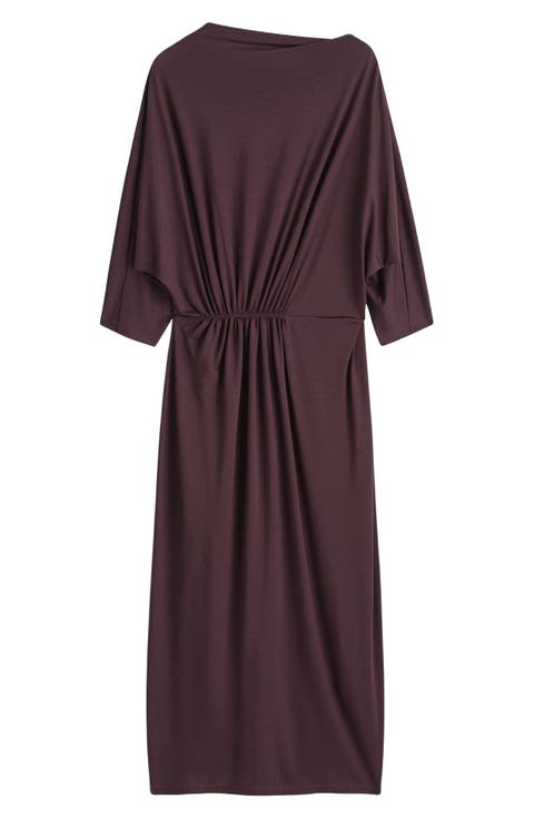 Ruched Waist Midi Dress