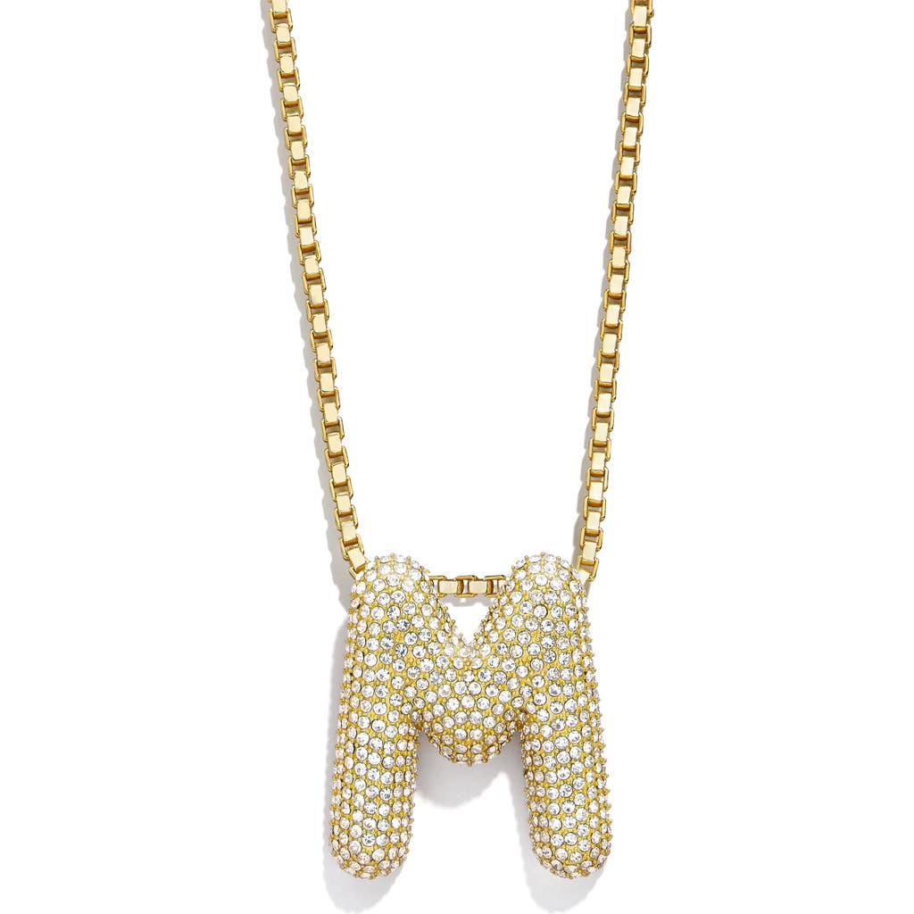 Baublebar Bubble Initial Pendant Necklace In Clear M