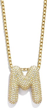 BaubleBar Bubble Initial Pendant Necklace