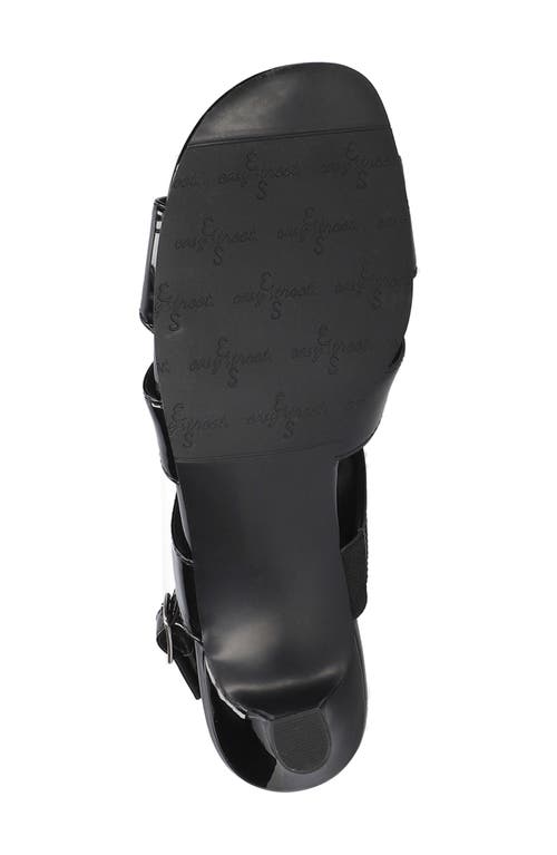 Shop Easy Street Zella Slingback Sandal In Black Patent
