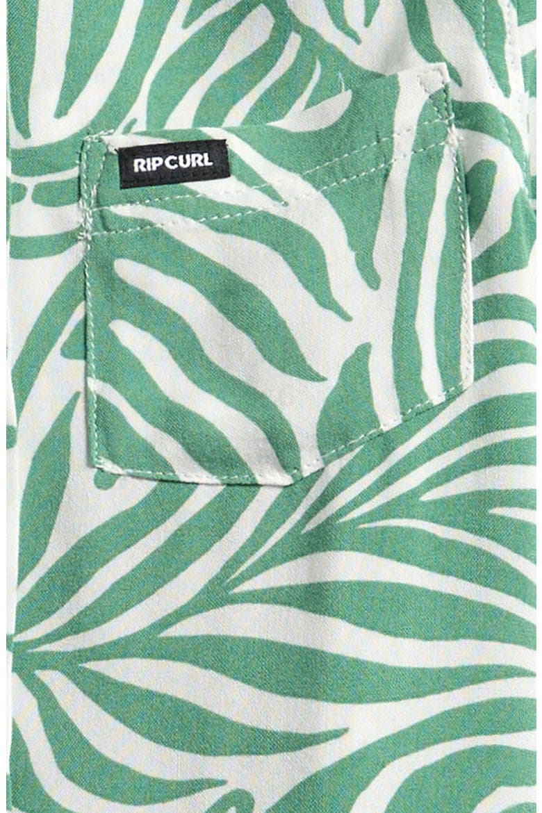 Kids' Cosmic Surfing Button-Up Shirt, Alternate, color, GREEN