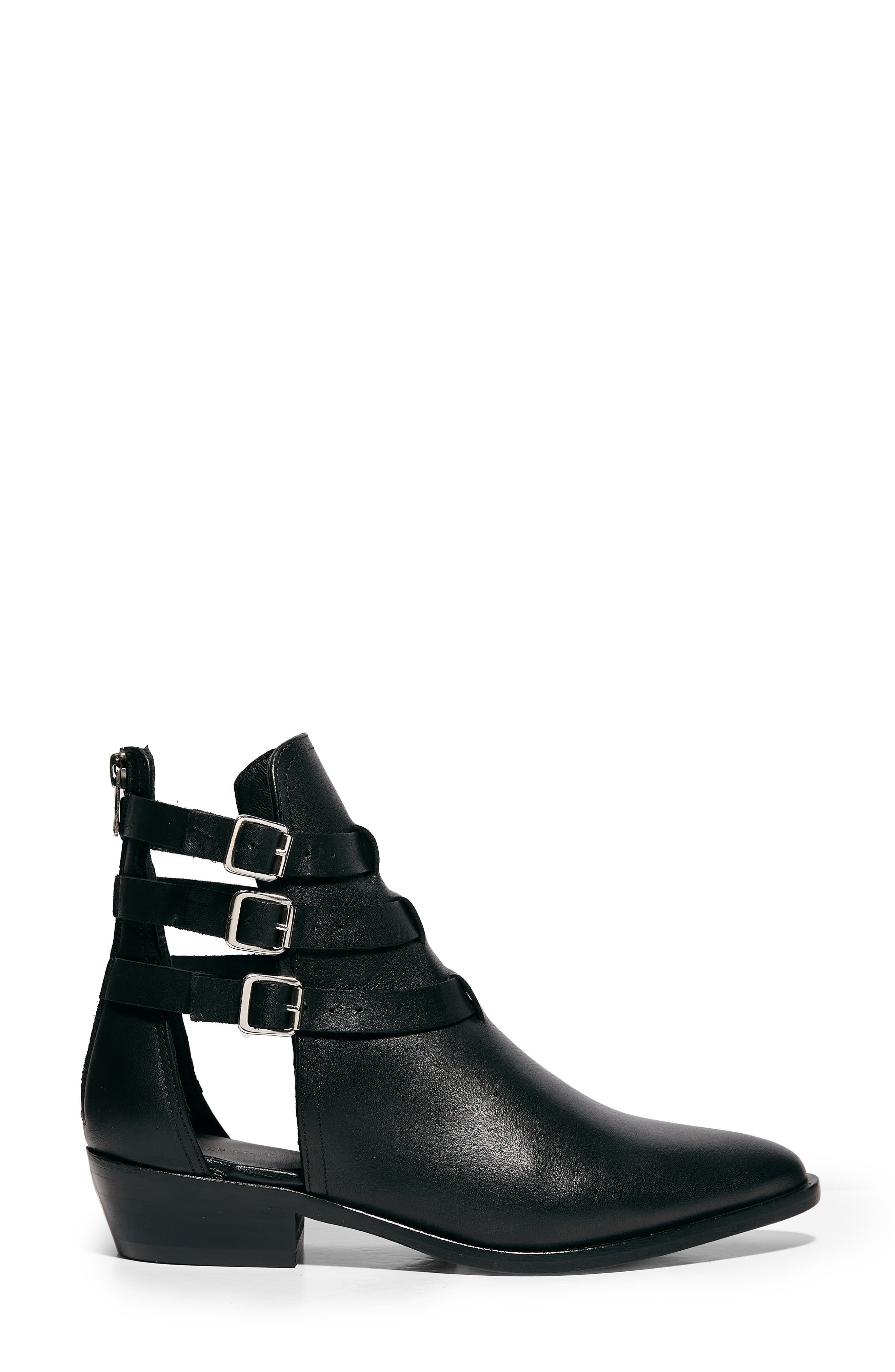 Naomi Bootie, Alternate, color, BLACK LEATHER