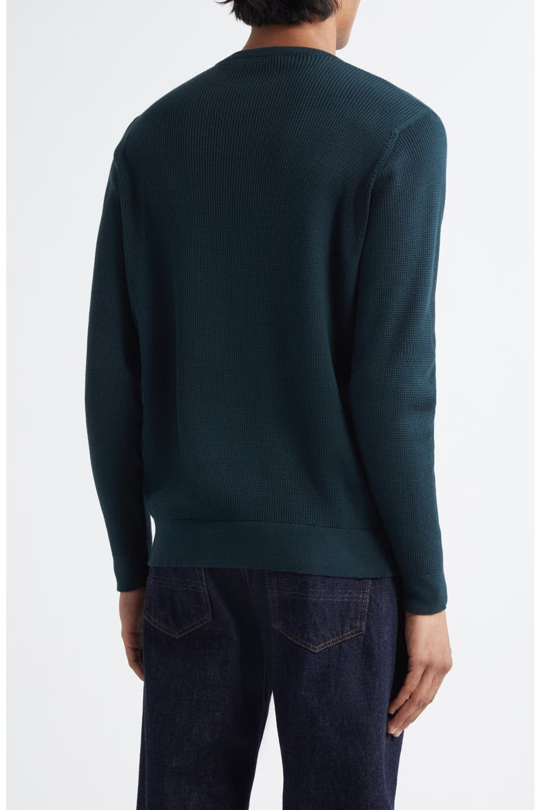 Calix Thermal Stitch Sea Island Cotton Sweater, Alternate, color, RAINFOREST