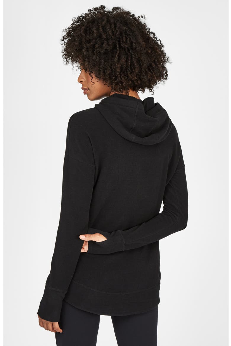 Escape Luxe Hoodie, Alternate, color, BLACK