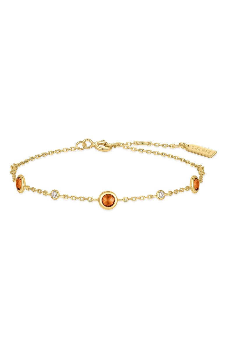 ANIA HAIE Lab Grown Nano & Cubic Zirconia Station Bracelet, Main, color,