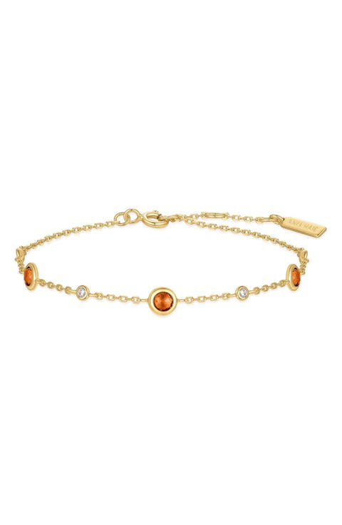 Lab Grown Nano & Cubic Zirconia Station Bracelet