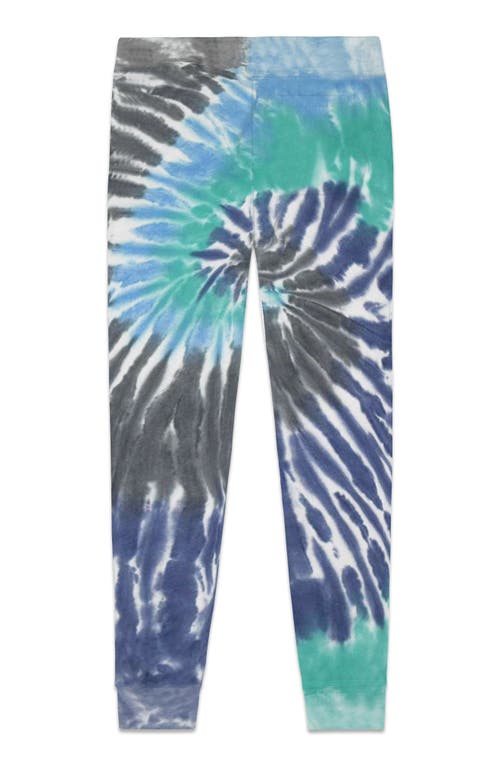Dalix Mens Ghost Tie Dye Fleece Jogger Pant In Multi