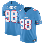 Nike Men's Nike Jeffery Simmons Light Blue Tennessee Titans Vapor F.U.S.E. Stitched Limited Jersey