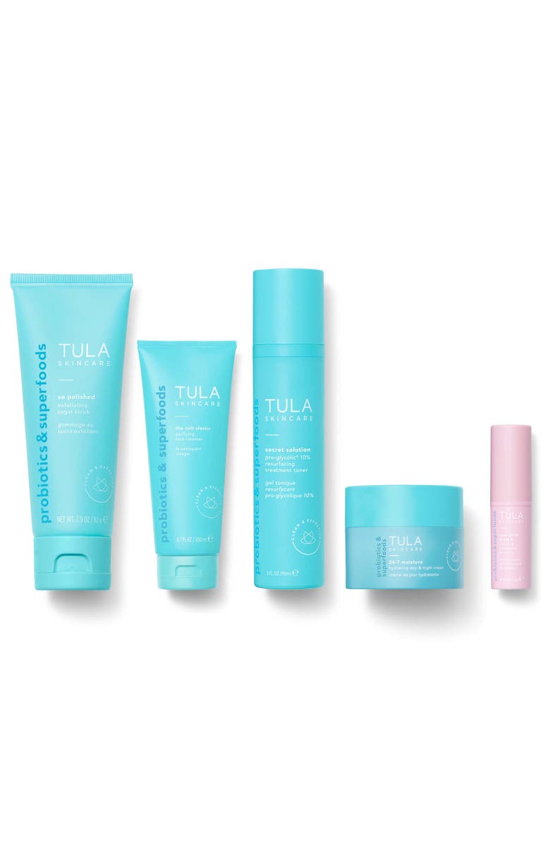 TULA Skincare Glow Starts Here Full Size Skin Essentials Set, Main, color,