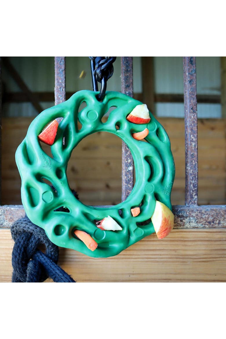 Luna Ring, Horse Equine, 9 Inchs Green, Rubber Treat Puzzle Toy, Alternate, color, Green