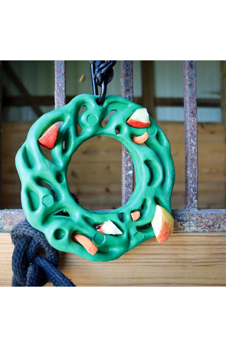 PetKORE Luna Ring, Horse Equine, 9 Inchs Green, Rubber Treat Puzzle Toy, Alternate, color, Green