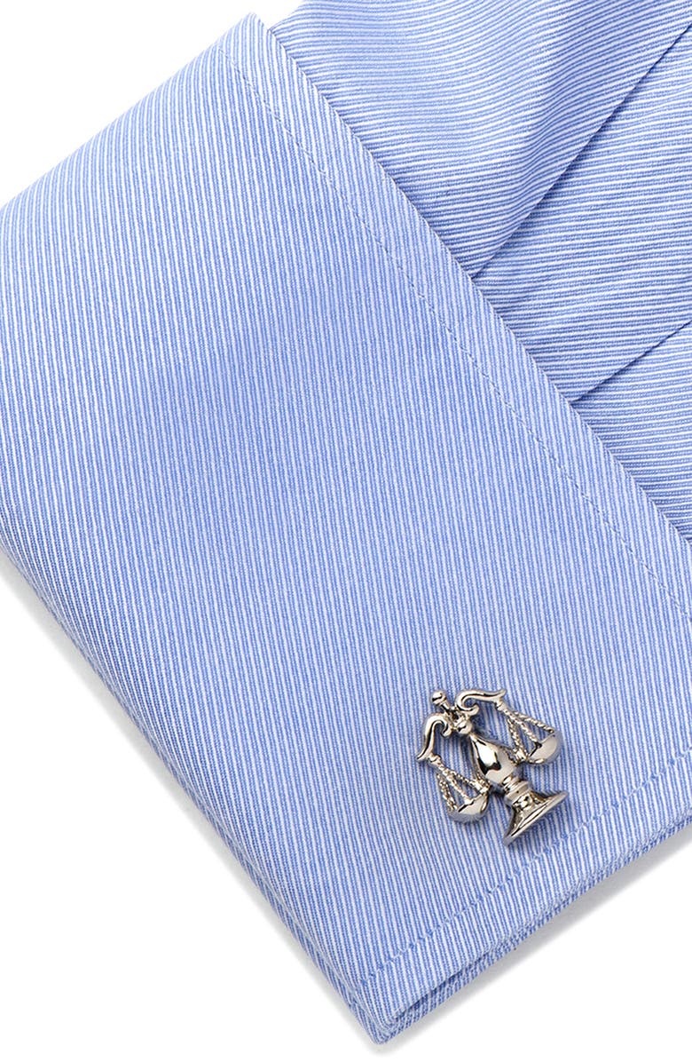 Cufflinks, Inc. Scales Of Justice Cuff Links, Alternate, color, Silver