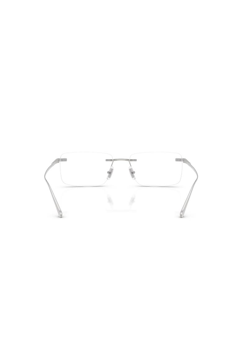 56mm Rectangle optical glasses, Alternate, color, Silver