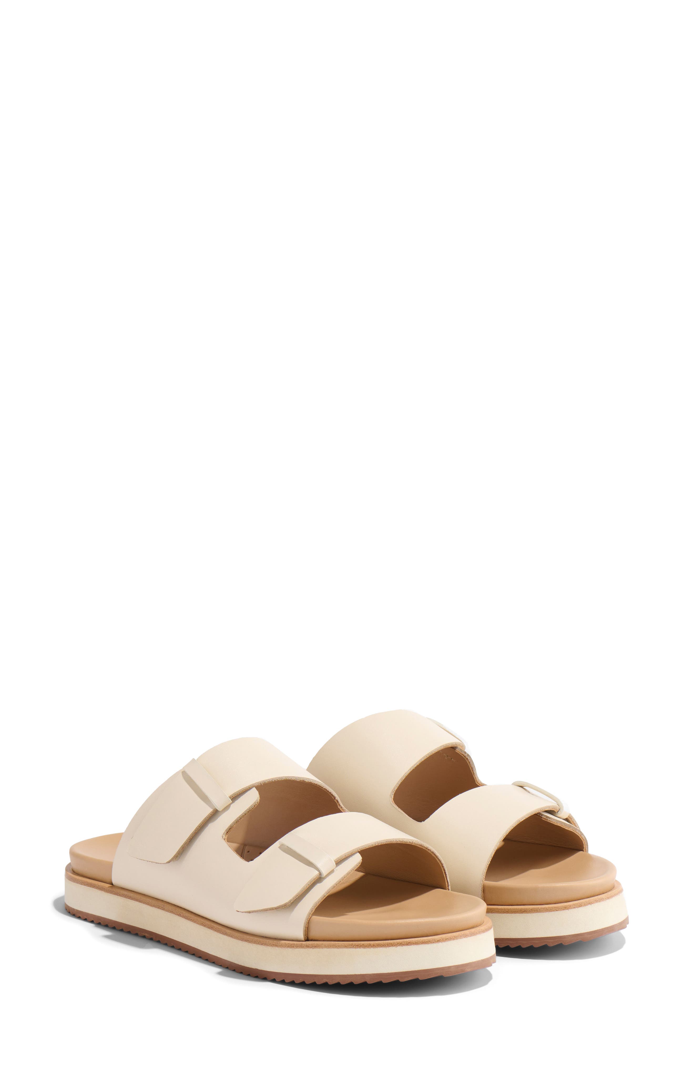 Nisolo Ella Go-To Platform Slide Sandal, Main, color, Bone