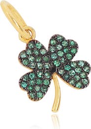 The Lovery Fine Jewelry Emerald Clover Charm