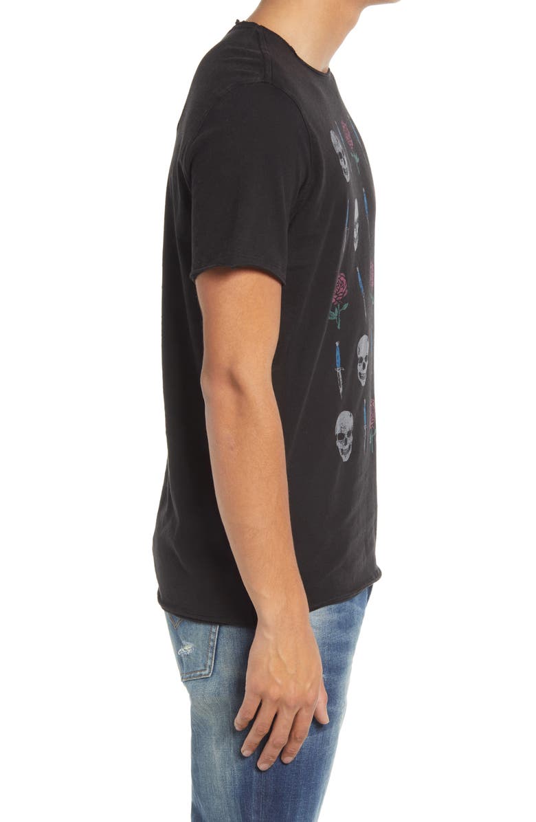 John Varvatos Raw Edge Vintage Wash Graphic Tee, Alternate, color, 