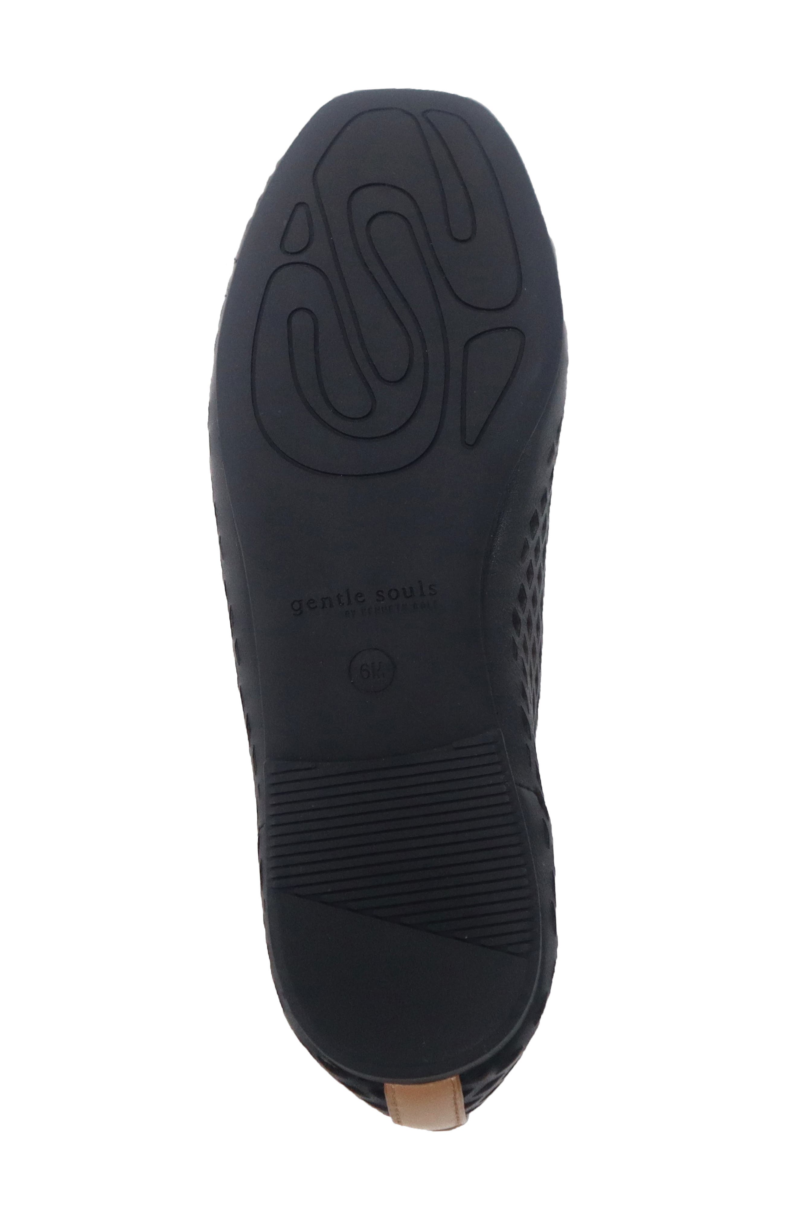 Gentle Souls Willow Perf Ballet Flat, Alternate, color, Black Leather