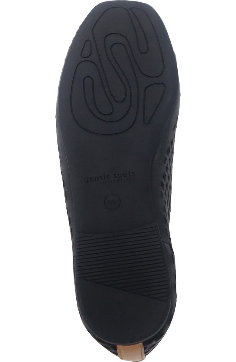 Gentle Souls Willow Perf Ballet Flat, Alternate, color, Black Leather