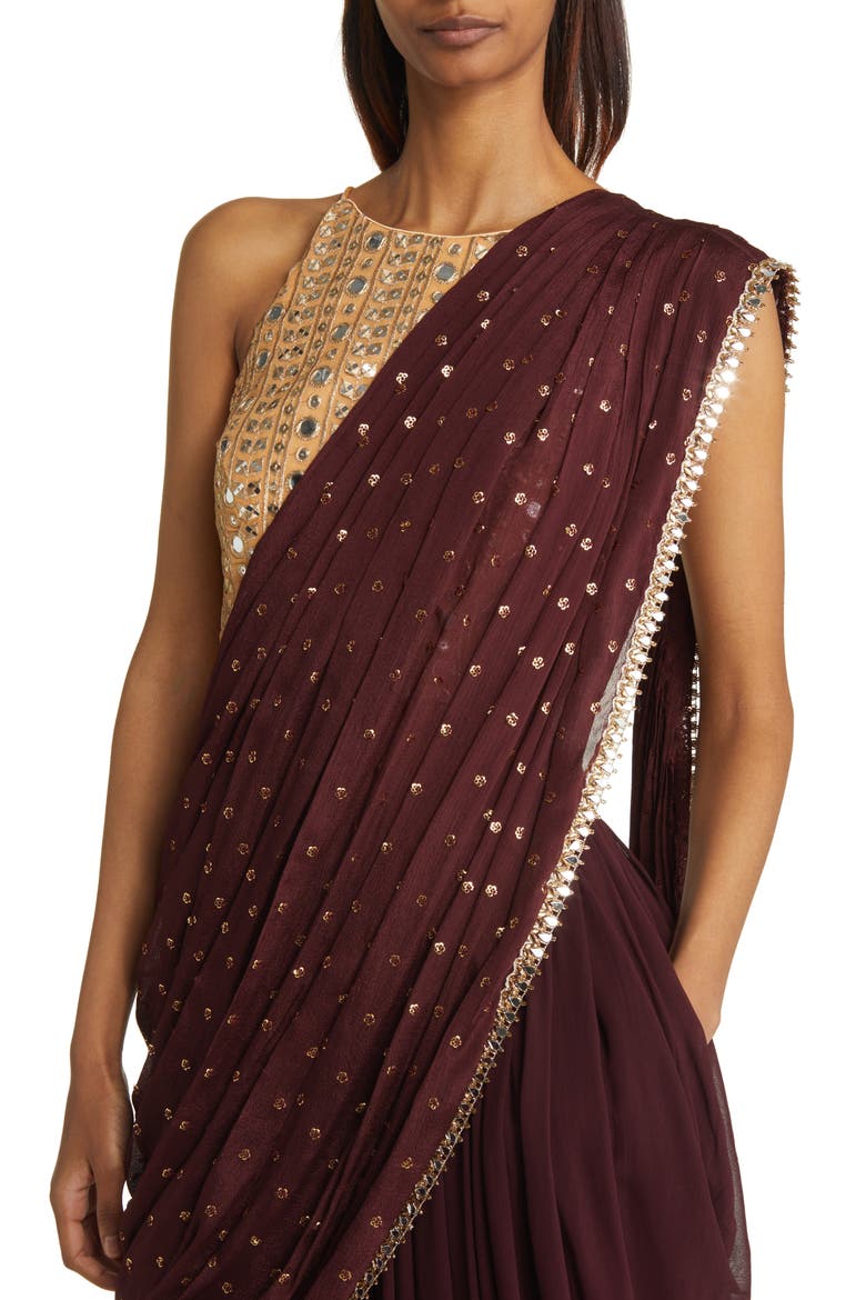 Tara Dhoti Set, Alternate, color, BURGUNDY