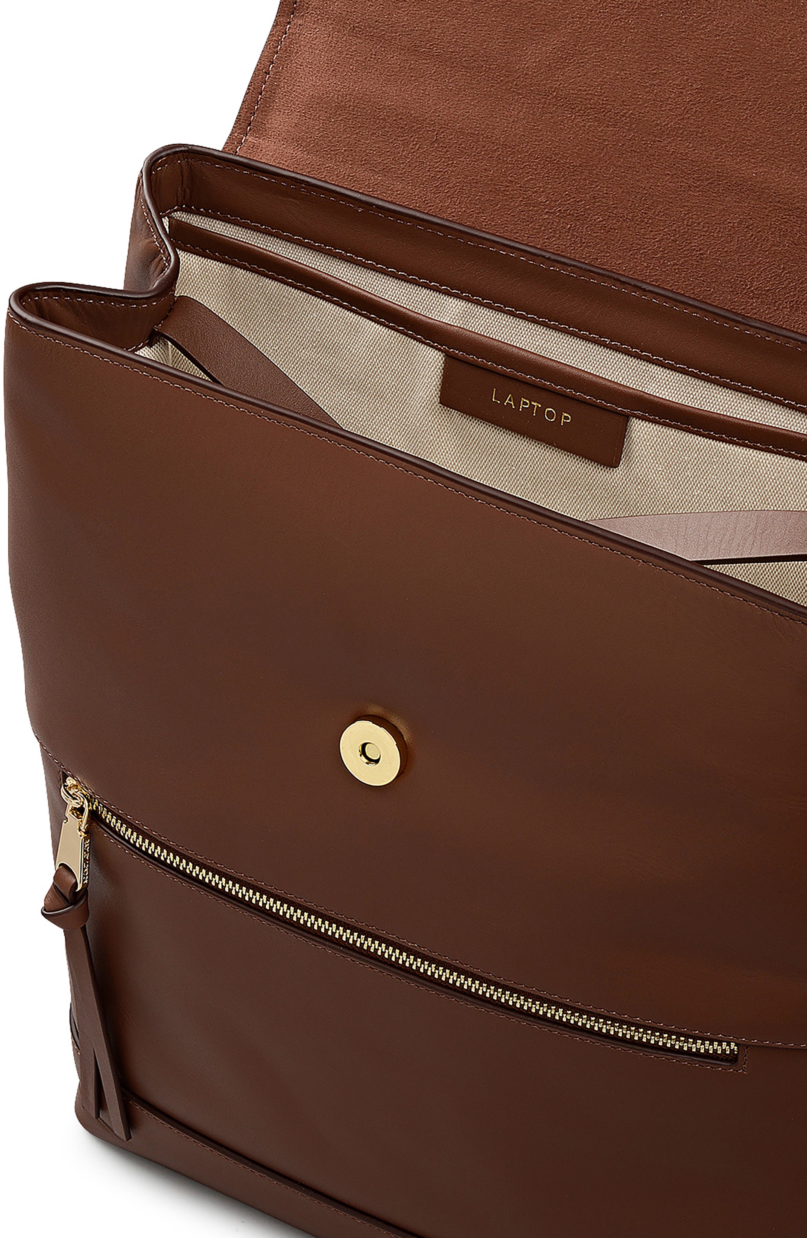 Radley Albion Street Leather Backpack, Alternate, color, Chocolate