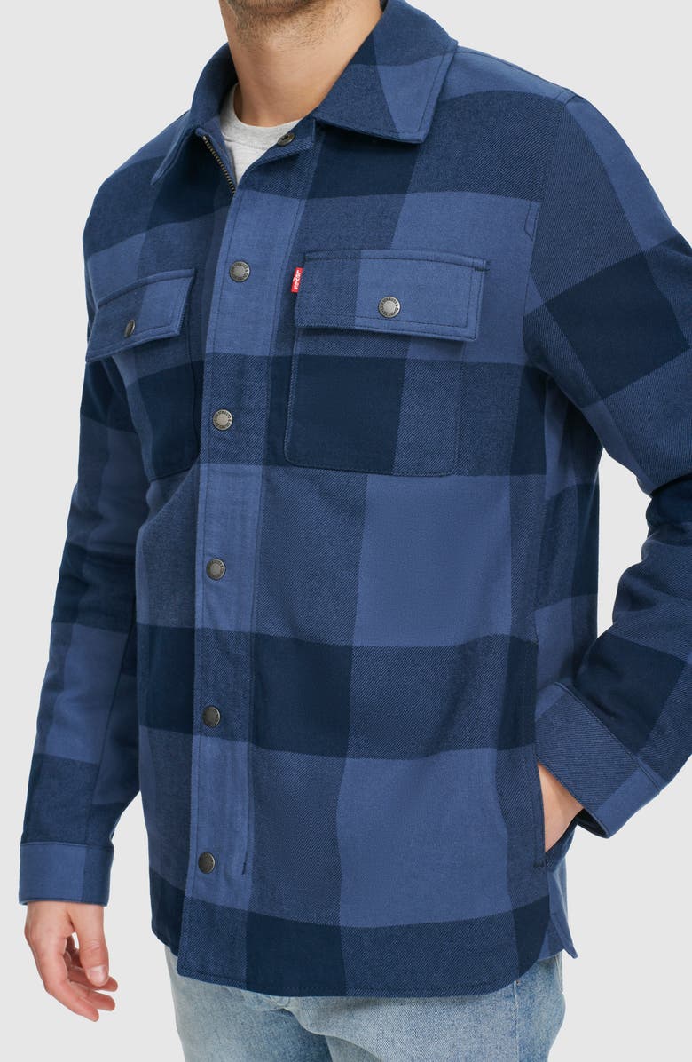 Levi's<sup>®</sup> Buffalo Check Water Resistant Flannel Shirt Jacket, Alternate, color,